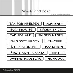 Die Banner texts SBD509 Simple and Basic