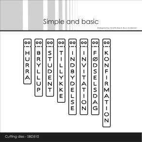 Die Vertical texts SBD510 Simple and basic 