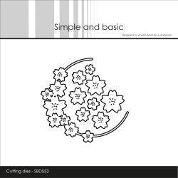 Die Flower Wreath - halfcircle SBD553 