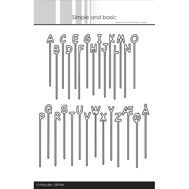Die Alphabet on a stick SBD566 Simple and basic