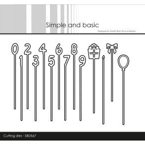 Die Numbers on a stick SBD567 Simple and basic 