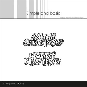 Die Merry christmas - happy new  SBD576 Simple and basic 