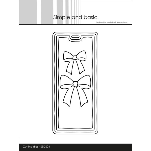 Die Beautiful bows on a tag SBD604 Simple and basic 
