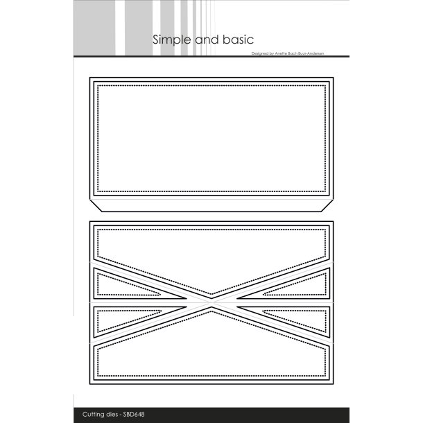 Die Mini slim folding card SBD648 Simple and basic 