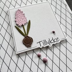 Stempel og die Tillykke SBD652 Simple and basic