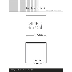 Stempel og die Bryllup SBD654 Simple and basic 