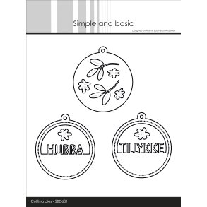 Die Sentiments in a tag SBD681 Simple and Basic