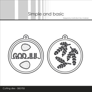 Die Sentiment in a tag GOD JUL SBD705 Simple and basic 