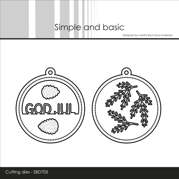 Die Sentiment in a tag GOD JUL SBD705 Simple and basic 
