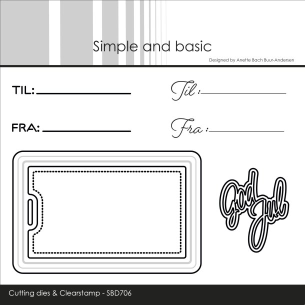 Die Gift tag with elegant edges SBD706 Simple and basic 