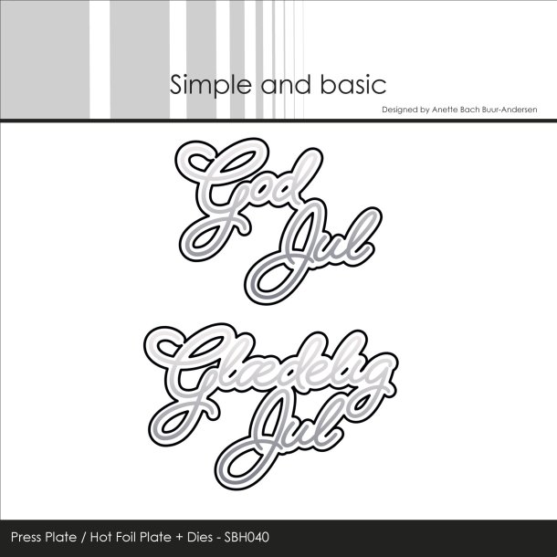 Press Plate God jul / Gl�delig jul SBH040 Simple and Basic