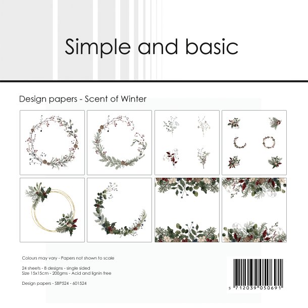 Simple and Basic Paper pad Scent of Winter 15x15cm 