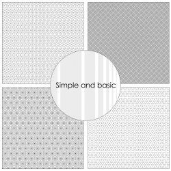 Papirblok SBP543 Black Geometric 15x15cm simple and basic 