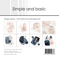 Papirblok Soft Watercolour Backgrounds 15x15cm SBP547 Simple and basic 