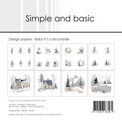 Papirblok SBP556 Baby its cold outside 15x15cm simple and basic 