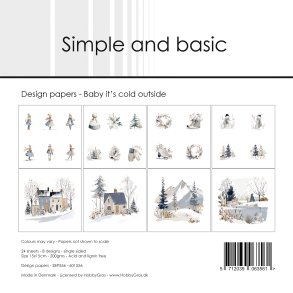 Papirblok SBP556 Baby its cold outside 15x15cm simple and basic 