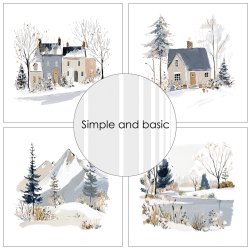 Papirblok SBP556 Baby its cold outside 15x15cm simple and basic 