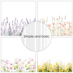 Papirblok SBP563 Floral borders Vol. 2 15x15cm simple and basic 