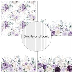 LS BESKRIVELSE Papirblok SBP744 Purple Romance 30,5x30,5cm simple and basic BESTILLINGSVARE