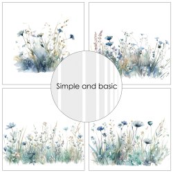 Papirblok Simple and Basic Blue Meadows SBP748 30,5x30,5cm