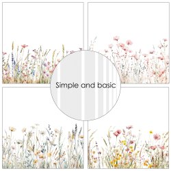 LS BEMRKNINGER Papirblok Floral borders 30,5x30,5cm SBP749 Simple and basic BESTILLINGSVARE 