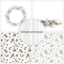 L�S BEM�RKNINGER Papirblok Silver Christmas 30,5x30,5cm SBP752 Simple and basic BESTILLINGSVARE xxx