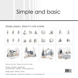 Papirblok Simple and Basic Baby it's cold outside SBP756 30,5x30,5cm