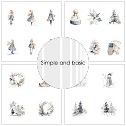 Papirblok Simple and Basic Baby it's cold outside SBP756 30,5x30,5cm