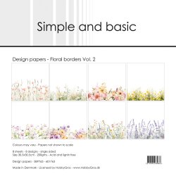 Papirblok Floral borders Vol. 2 SBP763 30,5x30,5cm 