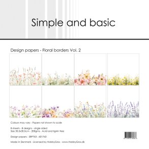 Papirblok Floral borders Vol. 2 SBP763 30,5x30,5cm 