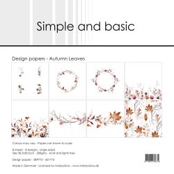 Papirblok SBP773 Autumn Leaves 30,5x30,5cm simple and basic 
