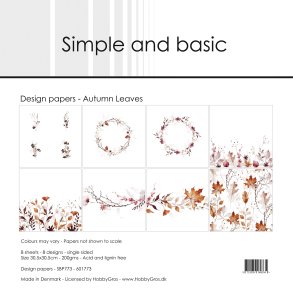 Papirblok SBP773 Autumn Leaves 30,5x30,5cm simple and basic 