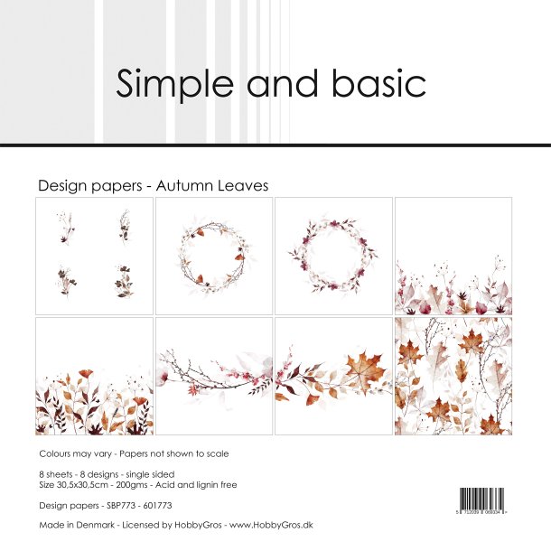 Papirblok SBP773 Autumn Leaves 30,5x30,5cm simple and basic 