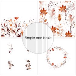 Papirblok SBP773 Autumn Leaves 30,5x30,5cm simple and basic 