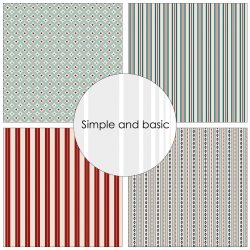 Papirblok SBP774 Christmas Patterns 30,5x30,5cm simple and basic 