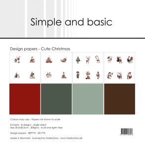 Papirblok SBP775 Cute Christmas 30,5x30,5cm simple and basic