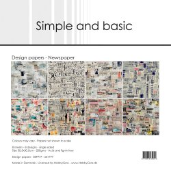 Papirblok Newspaper 30,5x30,5cm SBP777 Simple and basic FORUDBESTILLING P� LAGER P� MESSEN