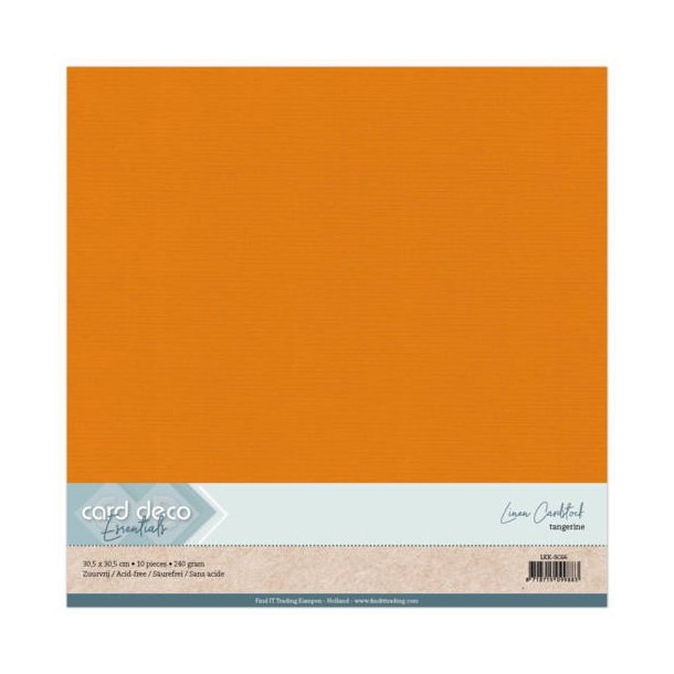 Linen karton nr. 66 Tangerine 10stk 12"x12"