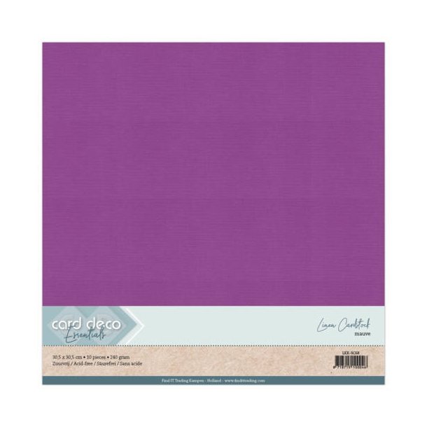 Linen karton nr. 68 Mauve 10stk 12"x12"