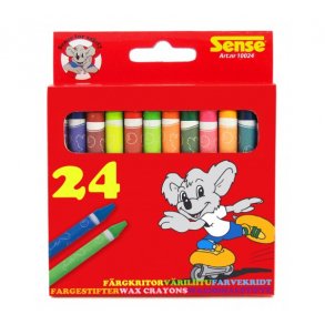 Sense Farvekridt 24 stk.