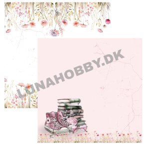 Designpapir Sko og blomster - 30,5 x 30,5 cm - Luna Hobby