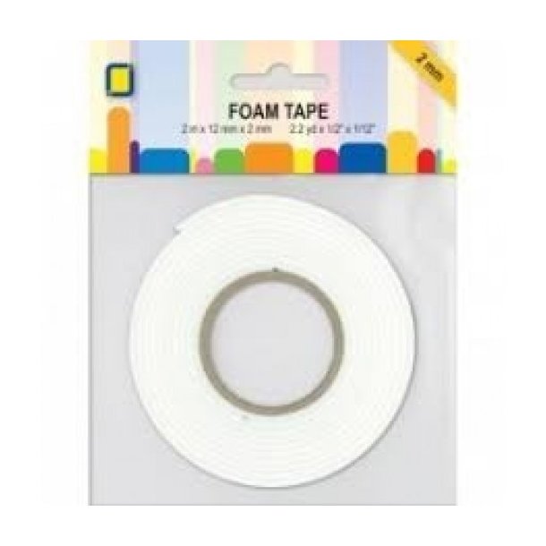 Skumtape rulle/ Foam Tape - 2mx12mmx1,0mm