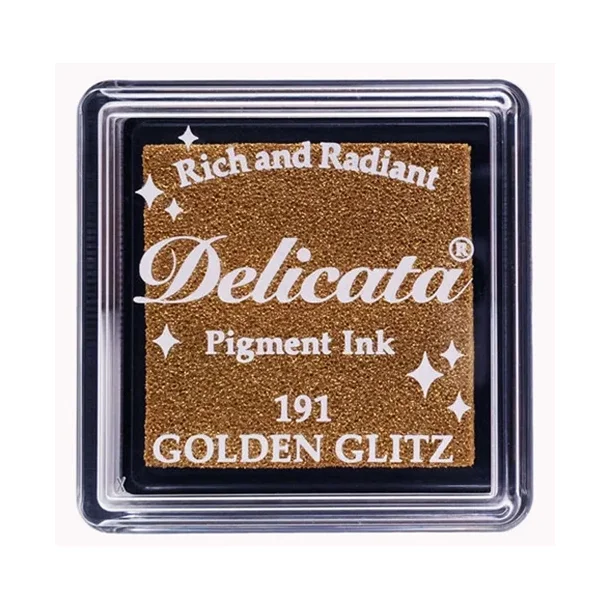 Delicata Pigment Ink Pad Small Golden Glitz