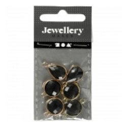 Smykkevedh�ng, 15-20 mm, 2 mm, Gr� - 6 stk. 