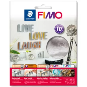 Fimo blad metal slv 120g 10ark 14x14cm