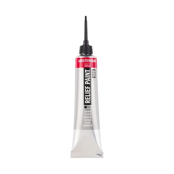 Relief paint tube 20 ml Silver 800