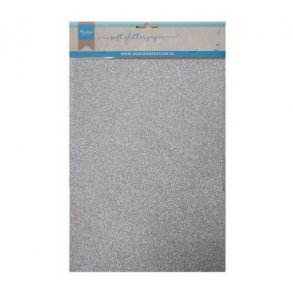 Soft glitter papir MD 5ark i A4 Silver CA3142