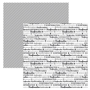 Designpapir Sort Konfirmation - 30,5 x 30,5 cm. - Luna Hobby