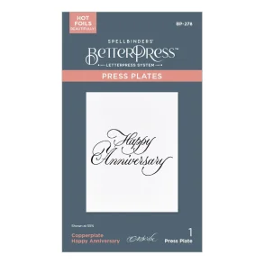 Copperplate Happy Everything BetterPress Plate Happy Anniversary (BP-278)