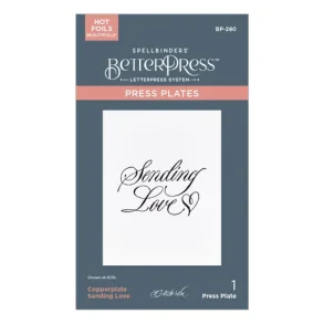Copperplate Sending Love BetterPress Plate (BP-280)